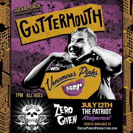 GUTTERMOUTH WITH THE VENOMOUS PINKS ZERO GIVEN BARSTOOL SAINTS suckapunch