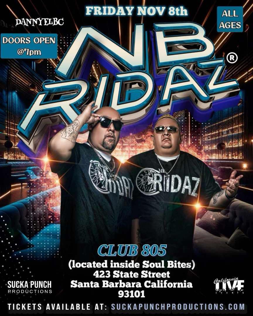 NB RYDAZ LIVE IN CONCERT club 805 in Santa Barbara 423 state st