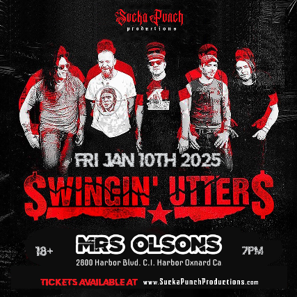 SWINGIN' UTTERS LIVE IN CONCERT JAN 10TH IN OXNARD AT MRS OLSONS